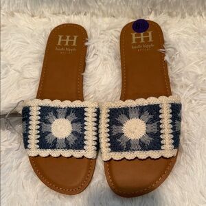 Haute Hippie Rianne Crochet Boho Sandals NWT Size 8.5